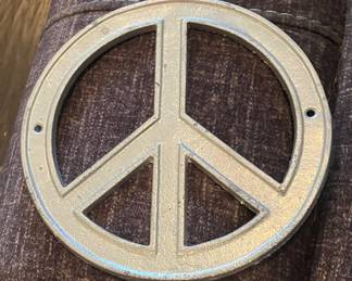 Cast Iron Peace Sign
