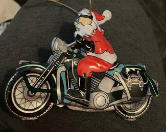Harley Santa Ornament