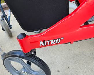 4 big rotating wheels with add on storage bag accessory
Usually $50 upgrade