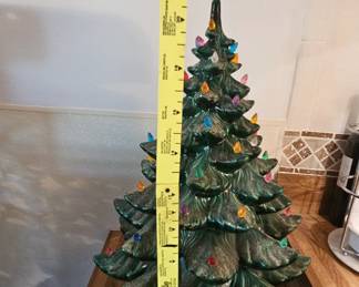 Very vintage 24" ceramic Christmas tree $100