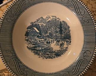 Currier and Ives dinnerware