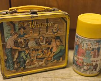 The Waltons metal lunch box with thermos
