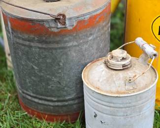 Vintage gas cans