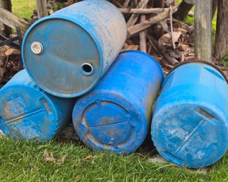 Heavy duty plastic barrels