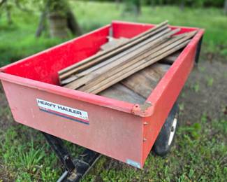 Pull behind yard cart