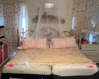 Adjustable Twin beds. One true King mattress and One twin mattress.