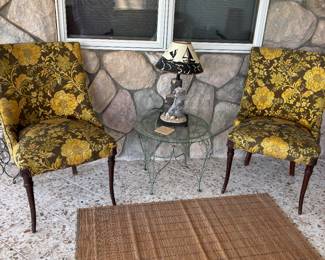 Pr of Hollywood Regency antique side chairs $150