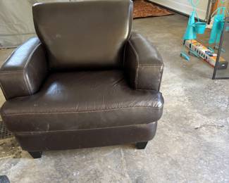 Leather club chair $45