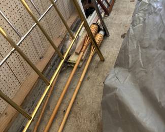 Tiki torches $5 each
Metal headboards $40 each
