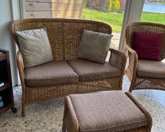 Four piece of unique wicker set $250
