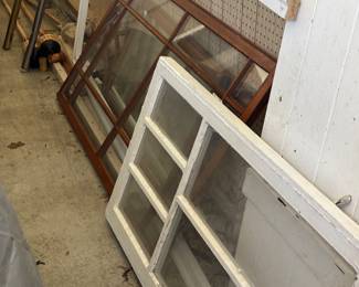 Various old windows for crafts $10 and up