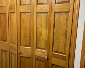 Solid wood bifold doors $ 150 per set
