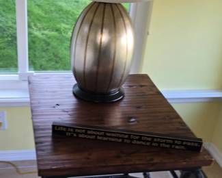 Table and lamp