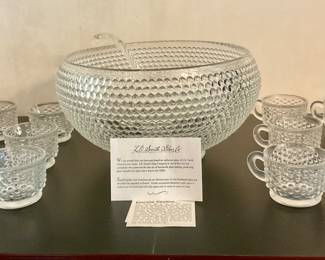 L. E. Smith Glass Co. Punch Bowl Set