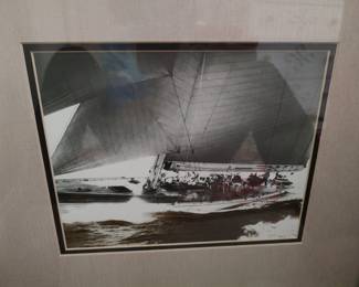 3 Nautical pictures, circa 1868-1929, artist Edwin Levine