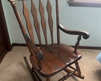 Solid wood rocking chair