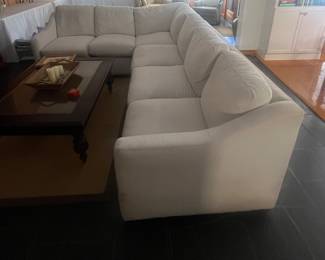 White Braxton Culler L-Shaped sectional sofa, 9.5‘ x 7.5‘