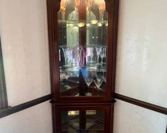 Lighted corner cabinet, 26” x 78”