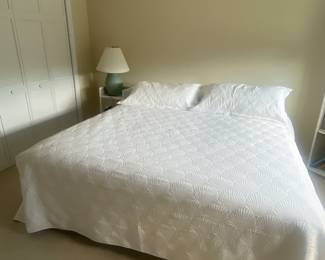 King size bed w metal frame