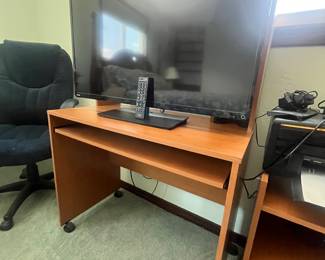 Computer desk, Toshiba TV