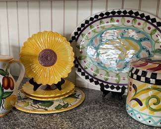 Vicky Carroll canister, serving plate