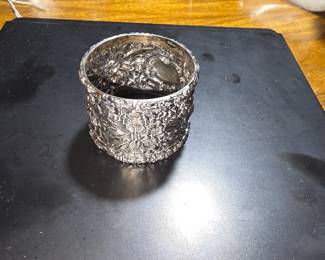 Stieff Sterling Rococo Repousse Floral Napkin Ring ( Look This One up)


