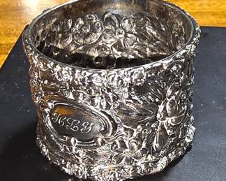 Stieff Sterling Rococo Repousse Floral Napkin Ring ( Look This One up)

