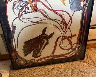 Framed Equestrian Scarf