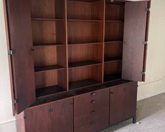 Milo Baughman Walnut Cabinet 1960's Beautiful Condition