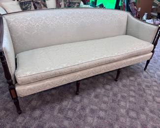 Beautifully upholstered Sheraton sofa