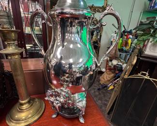 Large silver plated coffee urn