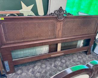 King Henredon caned headboard 