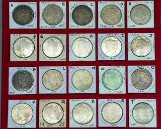 Morgan and Peace Silver Dollars
