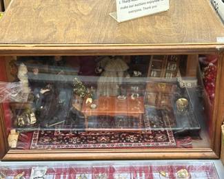 Diorama with Dolls and Furniture