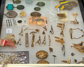 Cuff Links, Tie Bars, Medals and More