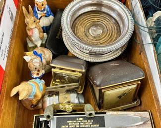 Travel Clocks and Some Silver Plate