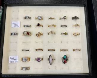 Gold Filled Sterling and Cocktail Rings