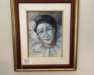 R95 - $125. Italian Oil Painting by Loredana. 1985. Measures 13" x 15". Borio Loredana?