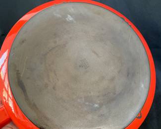 R8 - $80. Dansk Red Skillet WITH Lid! Measures 11.5". Handle is tight. Excellent condition!