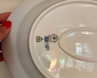 R124 - $65. Blue Fluted Royal Copenhagen Denmark Platter