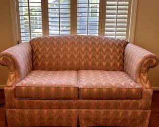 R51 - $95. Vintage Loveseat. Measures 33.5" tall x 63" long x 35.5" deep.