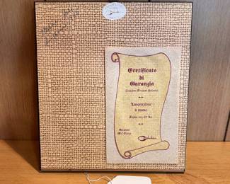 R159 - $30. Gold Leaf Painting. Measures 6.5" x 7.5"