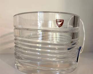 R41 - $20. Orrefors Crystal Bowl Measures 4" tall x 5" wide.