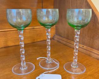 R178 - $30. Set of 3 Glasses. Measures 5.25" tall.