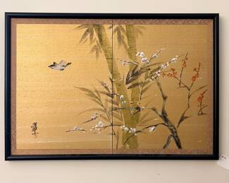 R132 - $60. Japanese Wall Art. Measures 23" x 16"