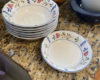 R53 - $20. Provincial Designs by Nikko Japan. 7 Bowls.