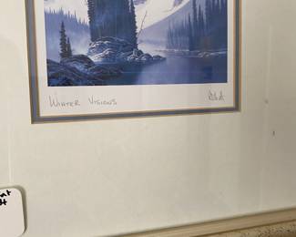 R96 - $30. Framed Print "Winter Visions" by Roger Arndt. Measures 12" x 15".
