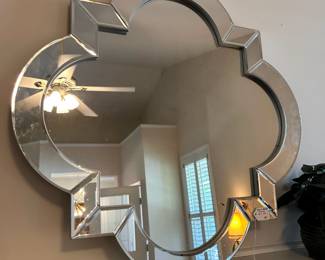 R137 - $80. House of Hampton Cloverleaf Mirror. Measures 30" x 30"