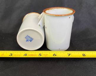 R17 - $20 PAIR of Small Dansk Mugs. Measures 3" tall.