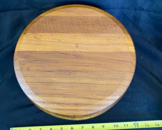 R18 - $30. Dansk Teak Salad Bowl. Measures 10.75" across x 4.5" tall. Very good / Excellent vintage condition.
